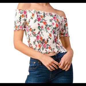 White Floral Top